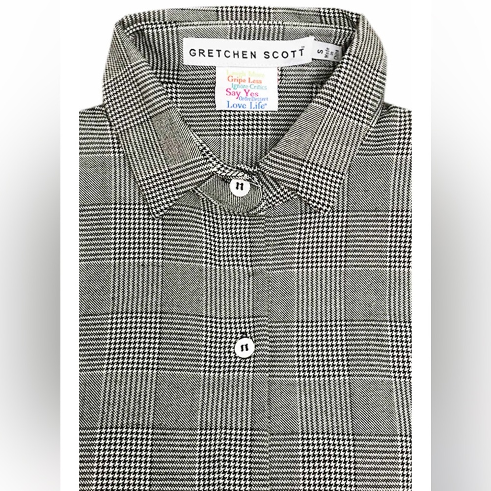 LAST CHANCE | Gretchen Scott Designs Wall Streeter Priss Blouse in Black/White - Picture 4 of 8